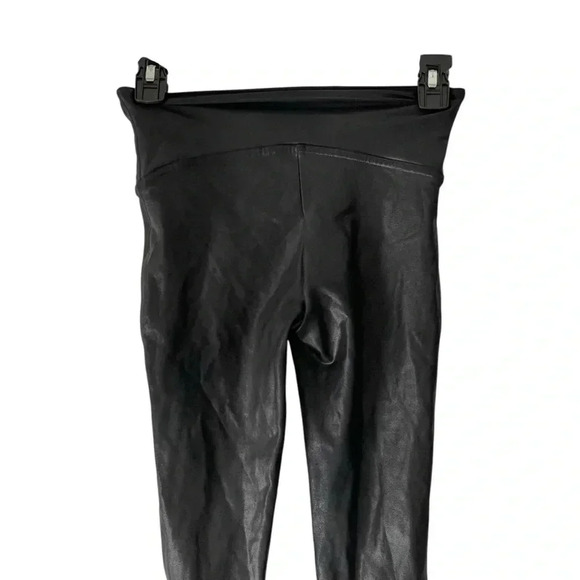 Spanx Faux Leather Shaping Black Pull On Leggings Women Size S - Picture 5 of 7